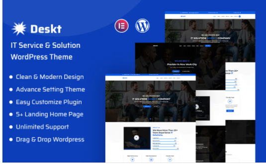 Deskt - IT Service and IT Solutions Responsive WordPress Theme