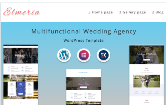 Elmeria | Multifunctional Wedding Agency WordPress Theme