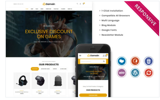 Gamein - The Branded Gaming WooCommerce Theme