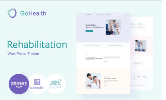 GoHealth - Rehabilitation Website Template WordPress Theme