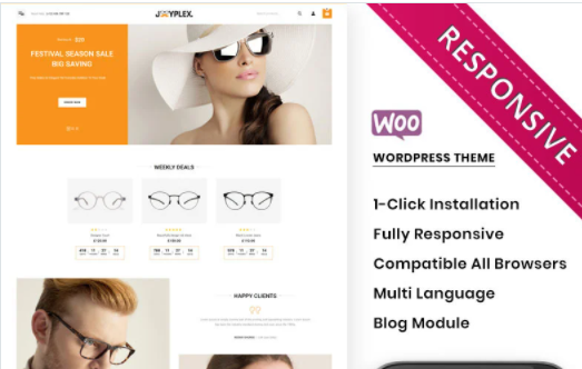 Joyplex - The Eye Glasses Store WooCommerce Theme
