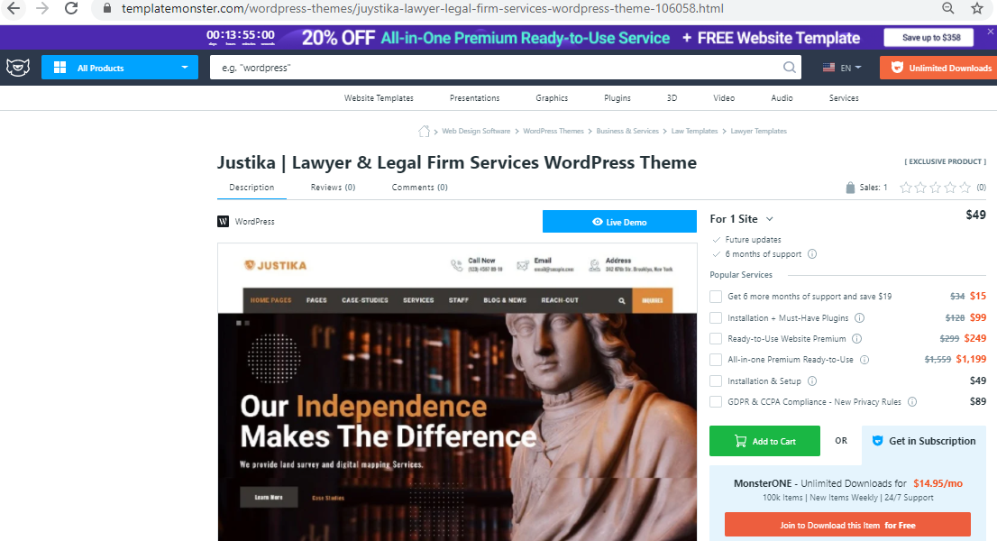 Justika | Lawyer & Legal Firm Services WordPress Theme