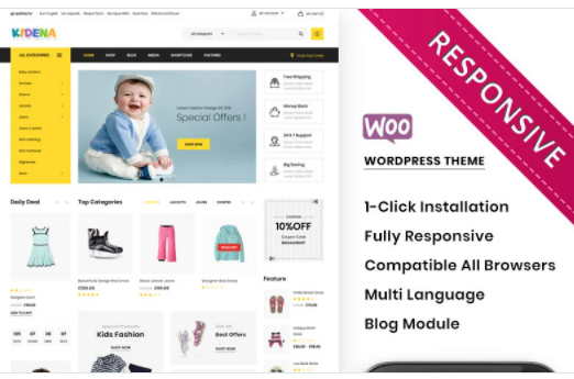 Kidena - The Kids Playstore Responsive WooCommerce Theme