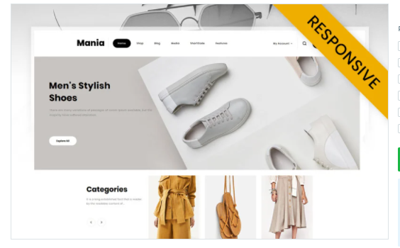 Mania - Online Fashion Store WooCommerce Theme