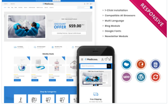 Medicoso - The Medical Store Responsive WooCommerce Theme