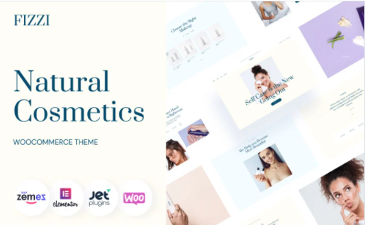 Natural Cosmetics Website Template - Fizzi WooCommerce Theme