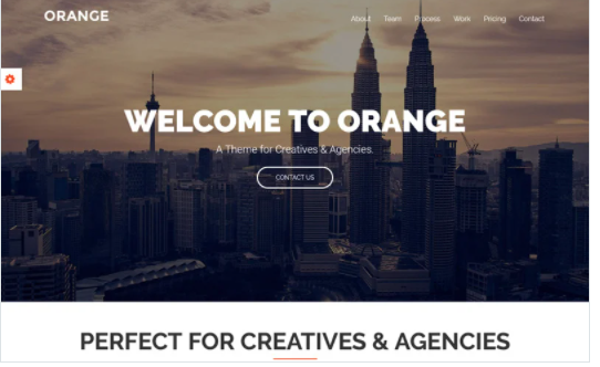 Orange - One Page Bootstrap WordPress Theme