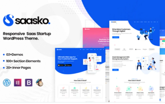 Saasko - Saas Startup WordPress Theme