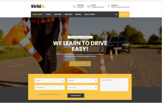 Strida - Driving School WordPress Theme