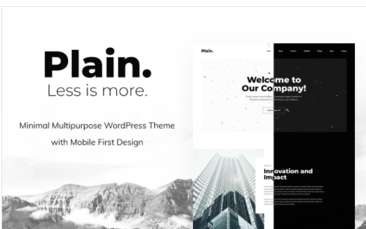 Plain - Minimal Multipurpose WordPress Theme