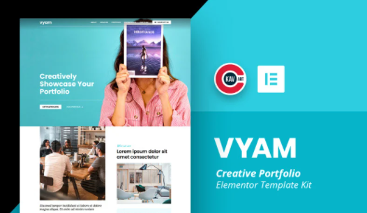 Vyam - Creative Portfolio Template - Elementor Kit