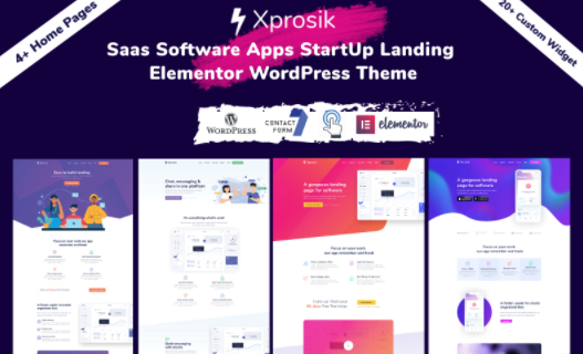 Xprosik - Saas Software App Startup Landing WordPress Elementor Theme