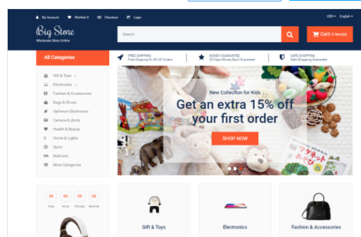 Big Store - Elegant Wholesale Online Shop OpenCart Template
