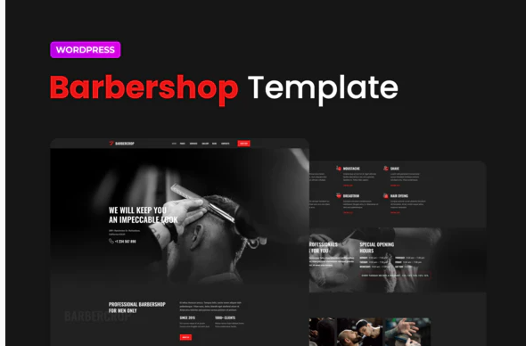 Product Image - Barbercrop – Hairdressing Elementor Template Kit