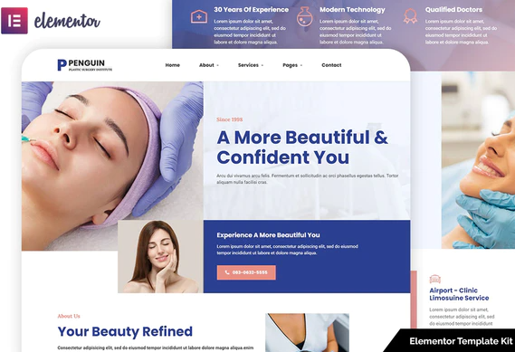 Penguin - Plastic Surgery Elementor Template Kit