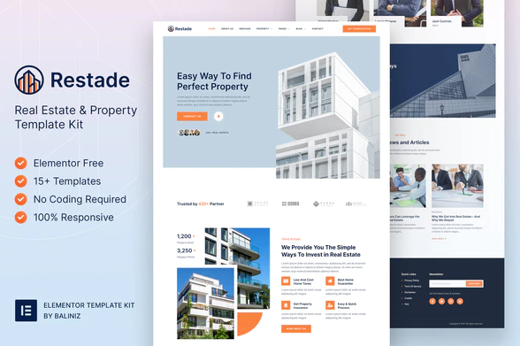 Restead – Real Estate & Property Elementor Template Kit — WordPress Product by ThemeForest