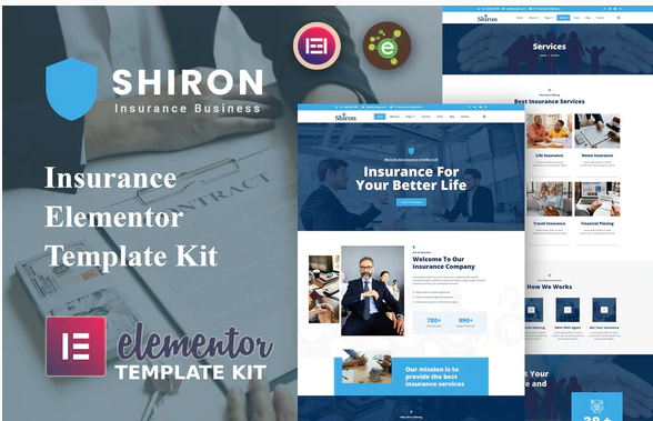 Product Image - Shiron – Insurance Elementor Template Kit