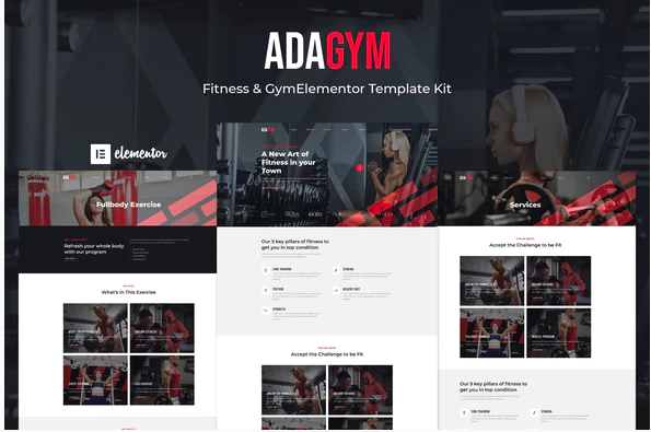 Product Image - Adagym – Fitness & Gym Elementor Template Kit Product Image - Adagym – Fitness & Gym Elementor Template Kit