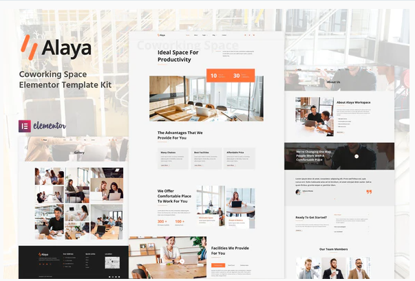 Alaya - Coworking Space Elementor Template Kit
