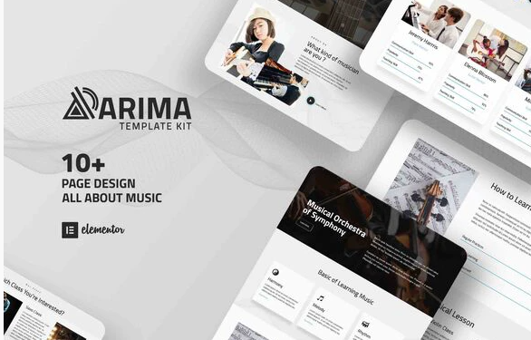 Arima - Musical Symphony Elementor Template Kit