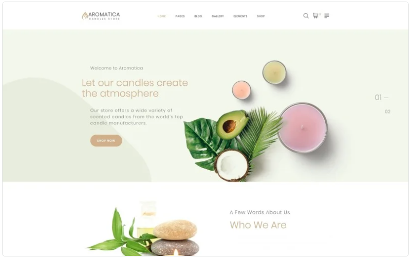 Aromatica - Candles Store Multipage HTML Website Template 1.0