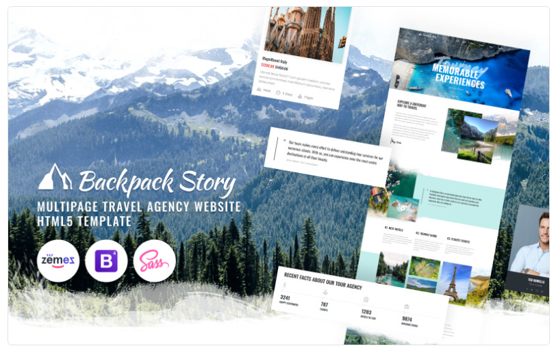 Backpack Story - Online Travel Agency Website Template 1.0