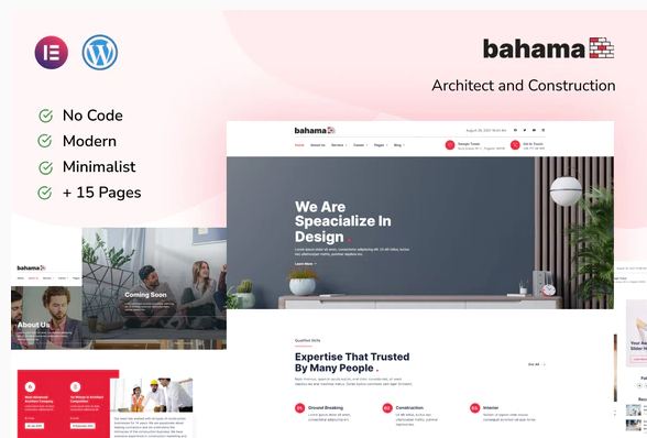 Bahama Contractor & Architect Elementor Template Kit