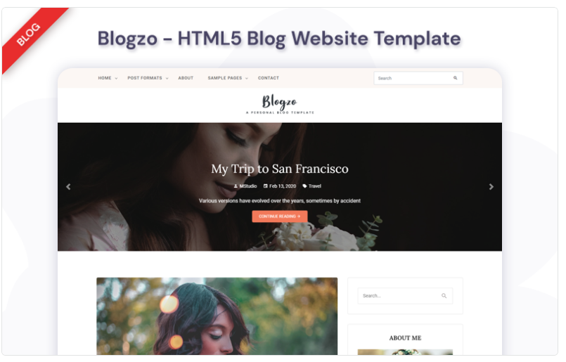 Blogzo - HTML5 Blog Website Template 1.0