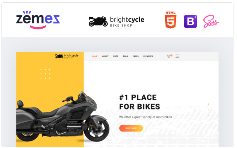Brightcycle - Motorcycle Store Website Template 1.0