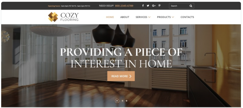 COZY - Flooring Materials Responsive Modern HTML Website Template 1.0
