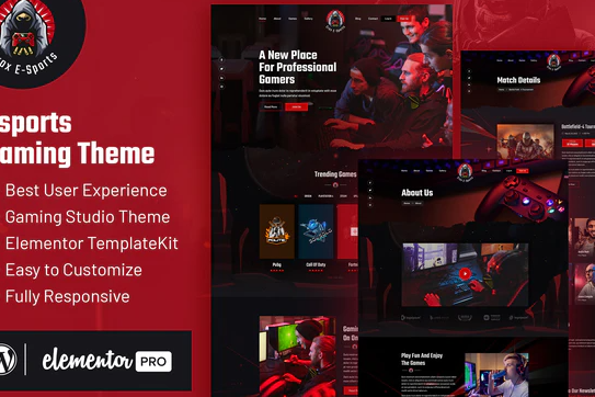 CROX | Esports & Gaming Elementor Template Kit