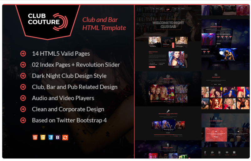 Club Couture - Night Club HTML Website Template 1.0