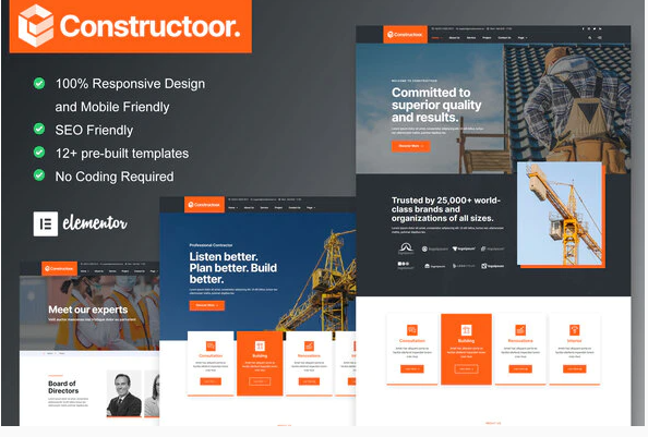 Constructoor - Construction & Building Elementor Template Kit