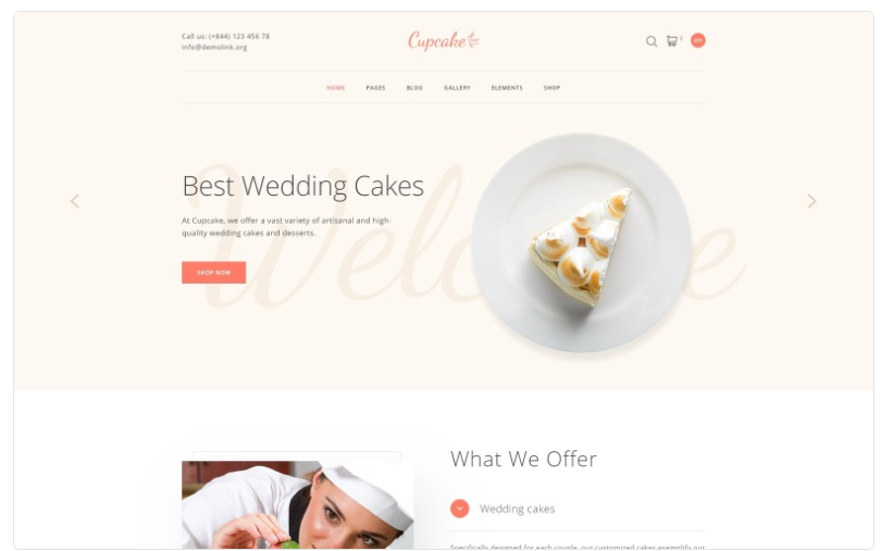 Cupcake - Cake Shop Clean Website Template 1.0