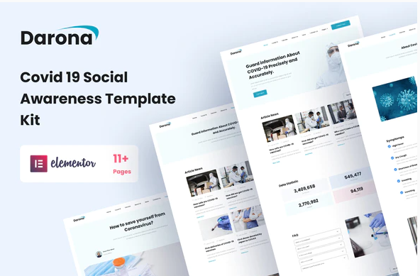 Darona – COVID-19 Social Awareness Elementor Template Kit