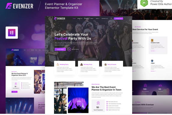 Product Image - Evenizer – Event Planner & Organizer Elementor Template Kit Product Image - Evenizer – Event Planner & Organizer Elementor Template Kit