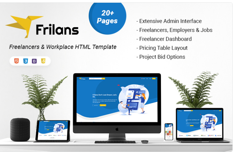 Frilans Freelancers and Workplace HTML Website Template 1.0