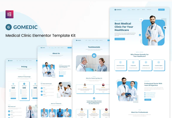 Gomedic - Medical Elementor Template Kit