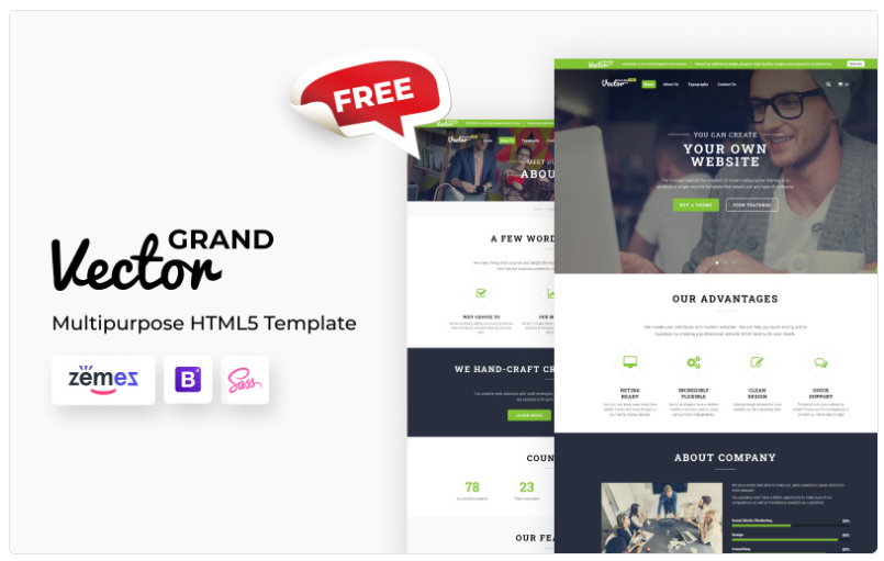 Grand Vector - Free Multipurpose Responsive Website Template 1.0