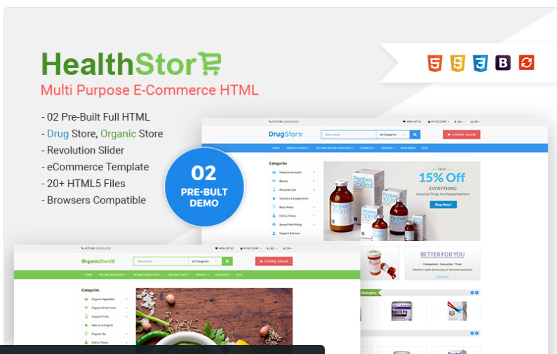 Health Shop - Multi Purpose eCommerce Website Template 1.0