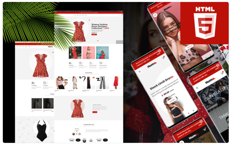 Huma - Bootstrap 4 ecommerce HTML5 Website Template 1.0