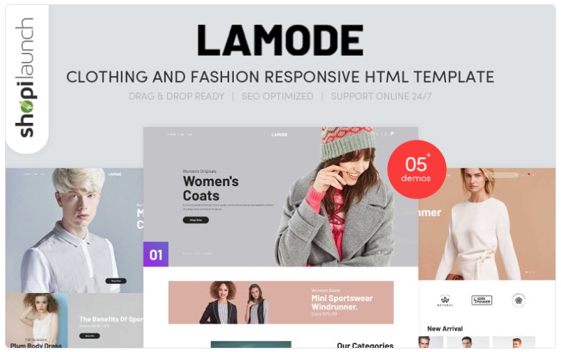 Lamode - Clothing & Fashion Responsive Website Template 1.0