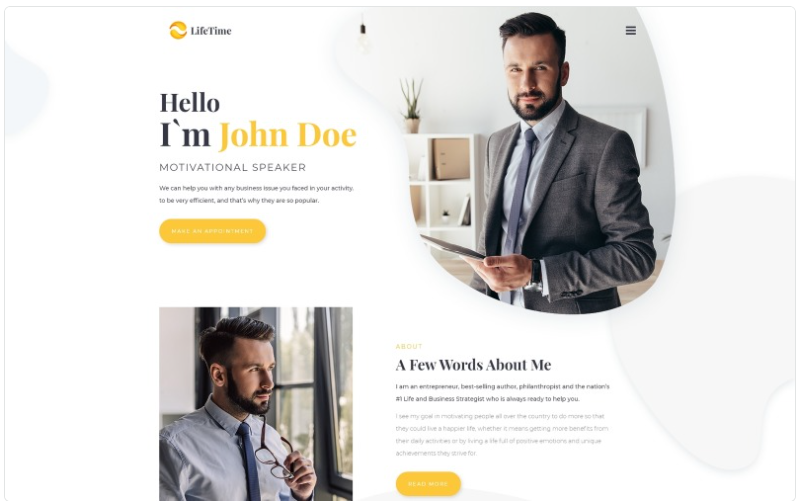 LifeTime - Motivational Speaker Clean Multipage HTML5 Website Template 1.0
