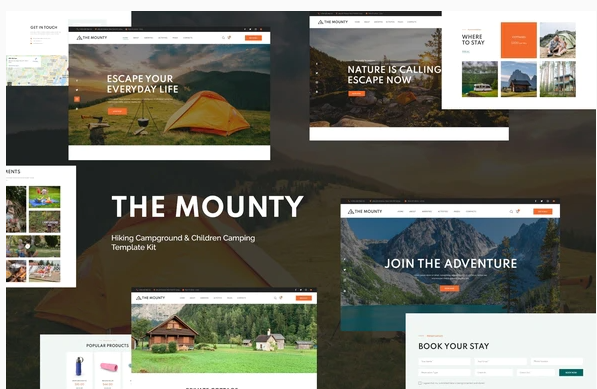 Product Image - Mounty | Hiking Campground & Children Camping Template Kit