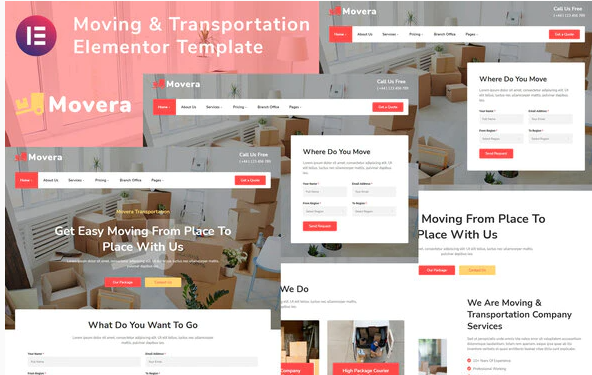 Movera - Moving Company Elementor Template Kit