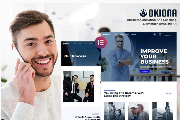 Okiona - Business Coaching & Consulting Elementor Template Kit
