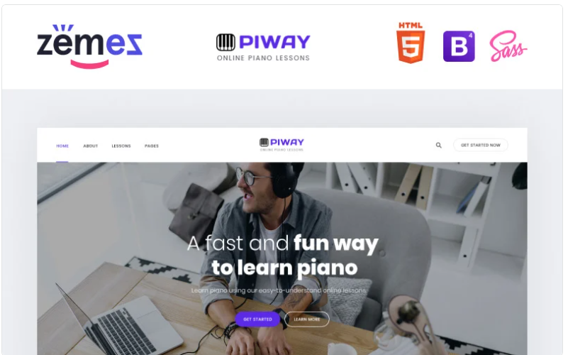 PIWAY - Music School Multipage Clean HTML Website Template 1.0