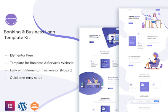 Payloan - Banking & Business Loan Elementor Template Kit