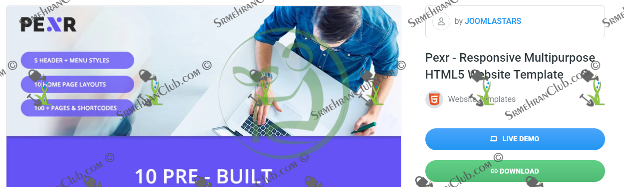 Download Pexr - Responsive Multipurpose HTML5 Website Template1.0 ...
