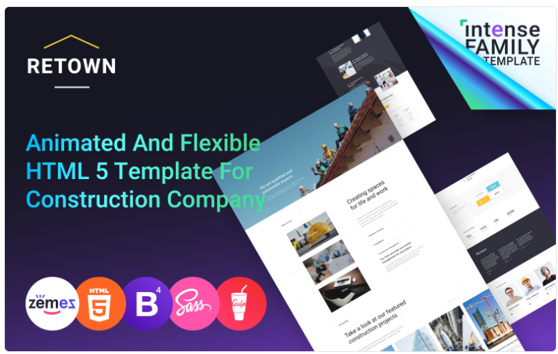 ReTown - Construction Company Responsive Website Template 1.0